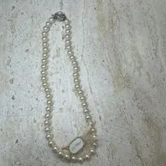 23 Shell Pearl ネックレス 花型クラスプ