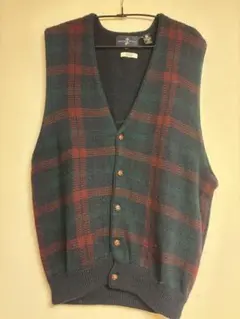 DAVID JONES チェック柄ベスト Lサイズ 古着