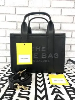 マークジェイコブス レザー スモール トートバッグ ショルダーバッグ ブラック