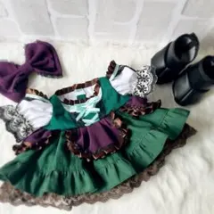 リーナベル対応ハロウィンコーデぬいぐるみコスチュームヴィランズゴシックワンピース