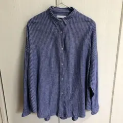 AMERICAN HOLIC リネンレーヨンストライプシャツ 長袖