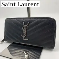 【✨美品✨】サンローラン カサンドラ ラウンドジップ 長財布 ブラック