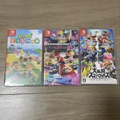 【新品未開封】　スマブラ　マリオカート　あつまれ どうぶつの森　3本セット