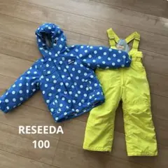 reseeda レセーダ スキーウェア 100ブルー　ドット ウエア上下