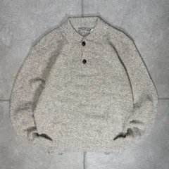 Rothco　ウールニット　80s　USA製　ヘンリーネック　くるみボタンのサムネイル