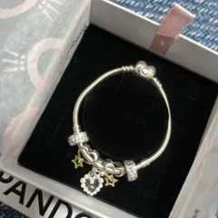 パンドラ　pandora ブレスレット　チャーム付き