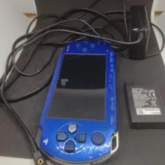 PSP本体 青色 ACアダプター バッテリー付き ジャンク品