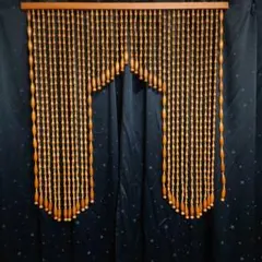 昭和レトロ　レトロポップ　アンティーク　珠のれん　玉暖簾　のれん