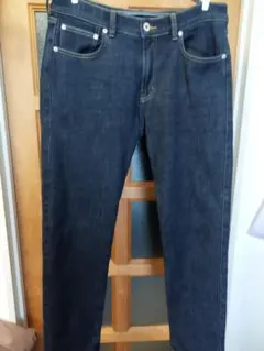 【最終価格】ダークブルーデニムジーンズ裏起毛生地