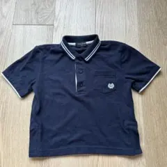 COMME CA ISM ネイビー ポロシャツ ボタン付き