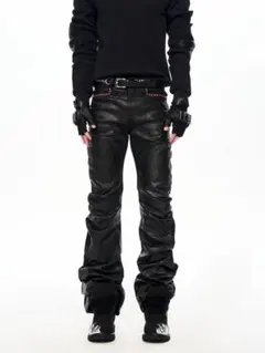 美品】CIVARIZE パールバインダー立体加工スキニーデニム ブラック 44