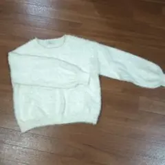 earth music & ecology 長袖ニットセーター ホワイト