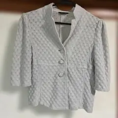 COMME CA DU MODE ノーカラージャケット ライトグレーのサムネイル