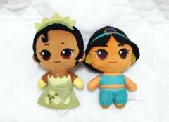 ディズニー プリンセス ぬいぐるみ マスコット 2体セット ティアナ ジャスミン