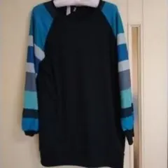 薄手ニット風黒ロンT