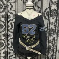♥︎︎∗︎*゜フェアリーグランジ y2k 平成ギャル Vネック オフショル ラメ