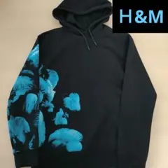 H&M フード付きパーカー S ブラック/ブルーのサムネイル