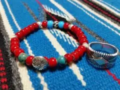 インディアン 天然ターコイズ シルバー925 ジュエリー ブレスレット バングル