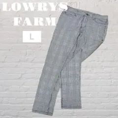 【ローリーズファーム】テーパードパンツ チェック柄 オフィスカジュアル L 春夏