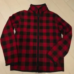 フリースジャケット レッド/ブラックチェック