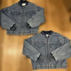 【お揃コーデ】zarakids ザラ　デニムブルゾン　152㎝　164㎝