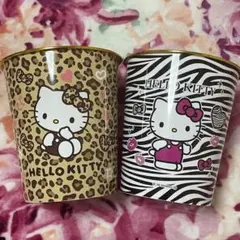 新品♡日焼けキティ ゼブラ ヒョウ柄 ピンク メラミンカップ ギャル