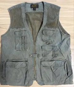 美品 90s Eddie Bauer フィッシングベスト 黒タグ実寸XL相当