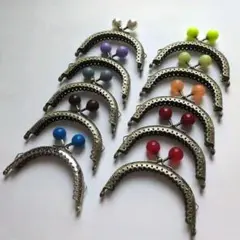 口金 くすみカラー 10色セット 8.5cm 素材 材料 毛糸 布 ハンドメイド