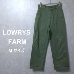 LOWRYS FARM チノワイドパンツ ストレートパンツ グリーン Mのサムネイル