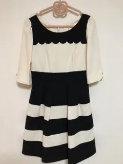 Feroux♡ ワンピース パーティー 二次会 ボーダー 膝上丈