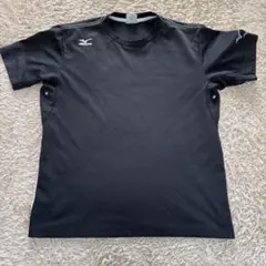 Mizuno ブラック ミズノマーク刺繍Tシャツ Lサイズ
