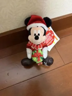 ディズニーランド ミッキーマウス クリスマス　ぬいぐるみバッジ