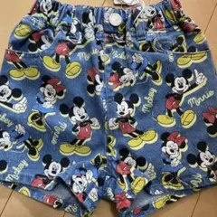 新品タグ付き　ディズニー　ミッキー.ミニちゃん　デニムパンツ　総柄