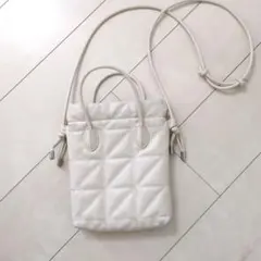 限定品ヌノニシタイ スマホショルダーバッグ ホワイト - メルカリ