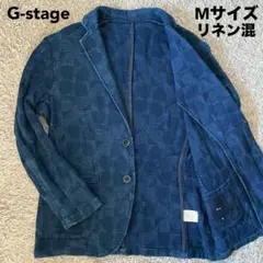 【リネン混Mサイズ】G-stage ジーステージ テーラードジャケット デニム