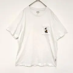 UNIQLO ディズニー ミッキー ポケットプリント Tシャツ 半袖　L 大きめ