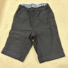 カーゴパンツ 黒 ハーフパンツ 130