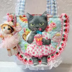 コヤンイサムチョン　Bigうさぎルミちゃん　キャンディートート＆ポーチ コヤンイサムチョン ぶら下げポーチ付きトートバッグ♡スウィーツ