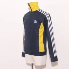 アディダス レア Y2K トラックジャケット 105 グレー 黄色 K0593