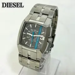 【稼働】 DIESEL DZ-1128 スクエア ブルーライン 文字盤 腕時計のサムネイル