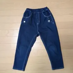 Moujonjon デニムパンツ　濃ブルー　120cm