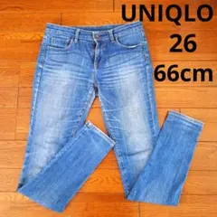 UNIQLO デニムジーンズ サイズ26 ウエスト66cm　ストレッチ