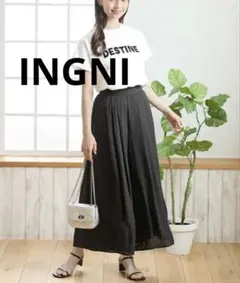 INGNI イング　ジョーゼットスカンツ　黒