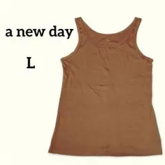 美品✨a new day【L】ブラウン タンクトップ レディーストップス
