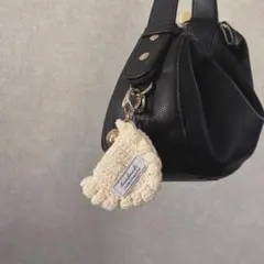 ハンドメイド ミニポーチ 小物入れ AirPodsケース かぎ編み アイボリー