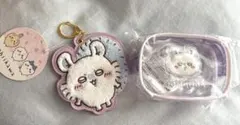 【ちいかわモモンガ】もこもこサガラ刺繍キーホルダー ミニクリアポーチ　セット