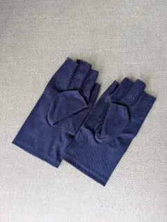 【新品】フィンガーレス 手袋 ストレッチ タッチパネル対応 ネイビー メンズ