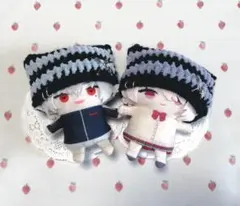 ぬい服 ぬいぐるみ ネコ耳帽子 猫耳 にじぱぺっと 【青×黒】【薄紫×黒】