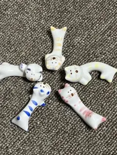 【桂由美】の可愛らしいニャンズの箸置き 4セット　新品未使用