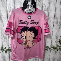 Betty Boop プリント Tシャツ ブルー 4Lサイズ - メルカリ